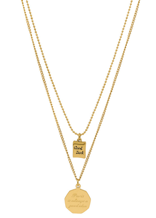 'GOOD LUCK' Double Necklace