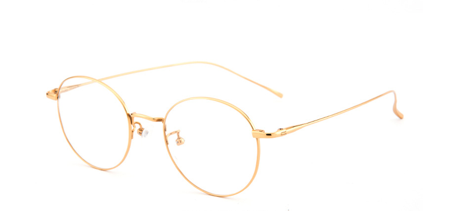 Fashion Retro Round Face Ultra-Light Titanium Glasses