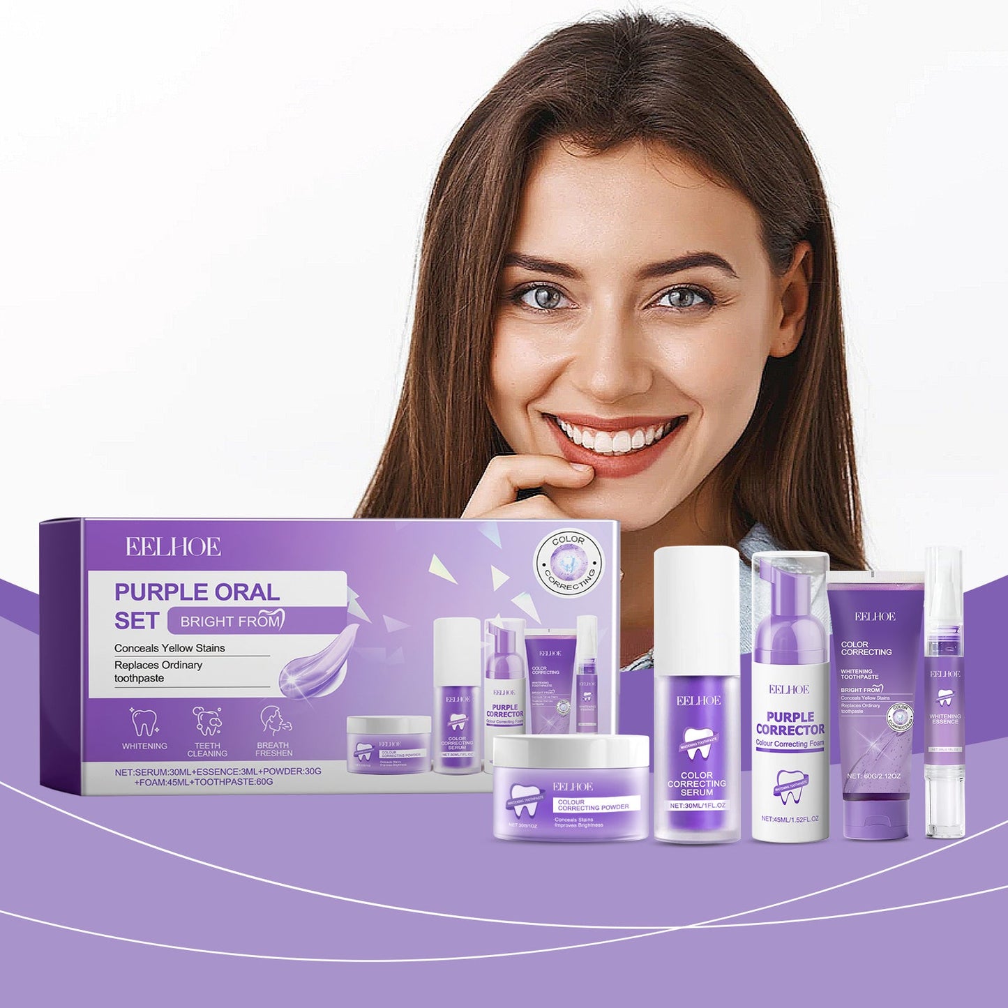 Eelhoe Purple Toned Teeth Set