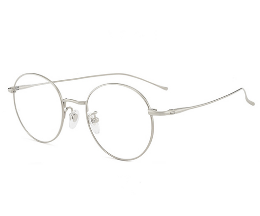 Fashion Retro Round Face Ultra-Light Titanium Glasses