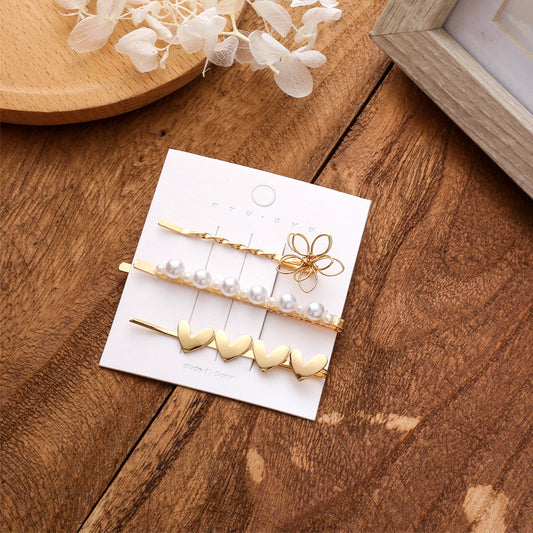 Creative Fashion Pearl Hair Clip Set for Women
