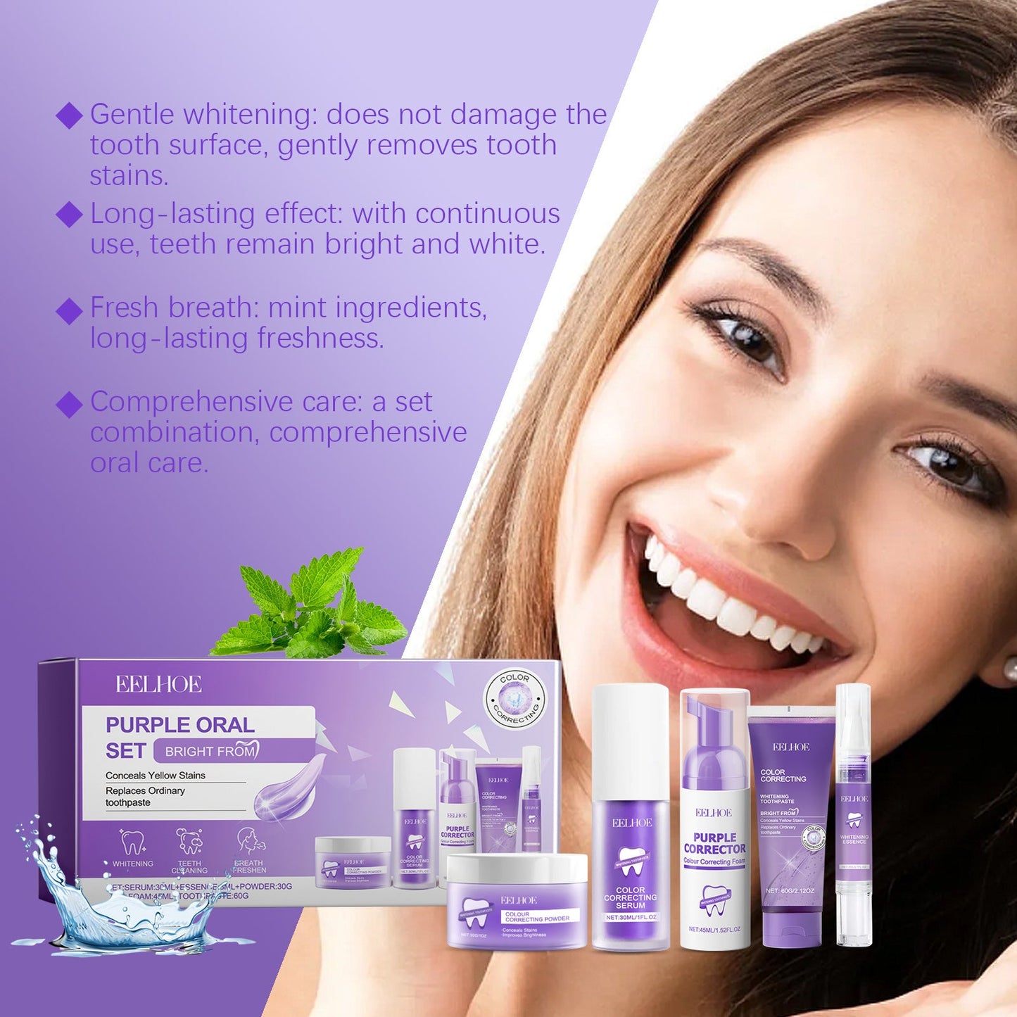 Eelhoe Purple Toned Teeth Set
