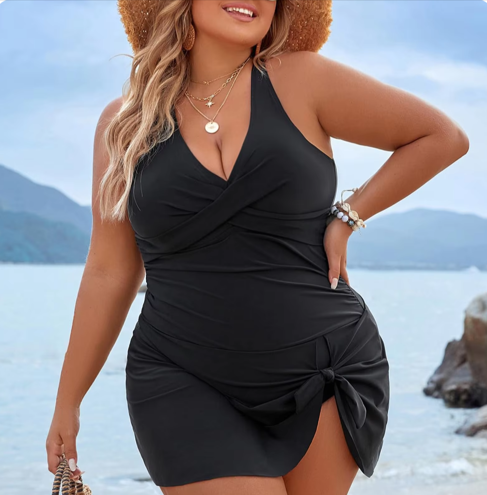 Sleek & Chic: Push-Up Slimming Swimsuit Dress
