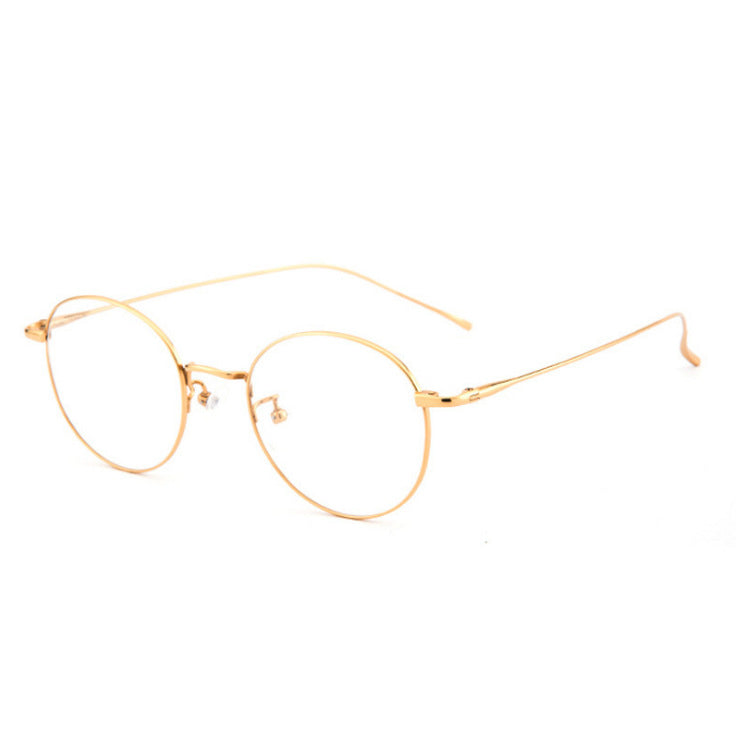 Fashion Retro Round Face Ultra-Light Titanium Glasses
