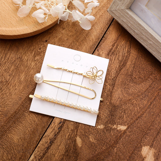 Creative Fashion Pearl Hair Clip Set for Women