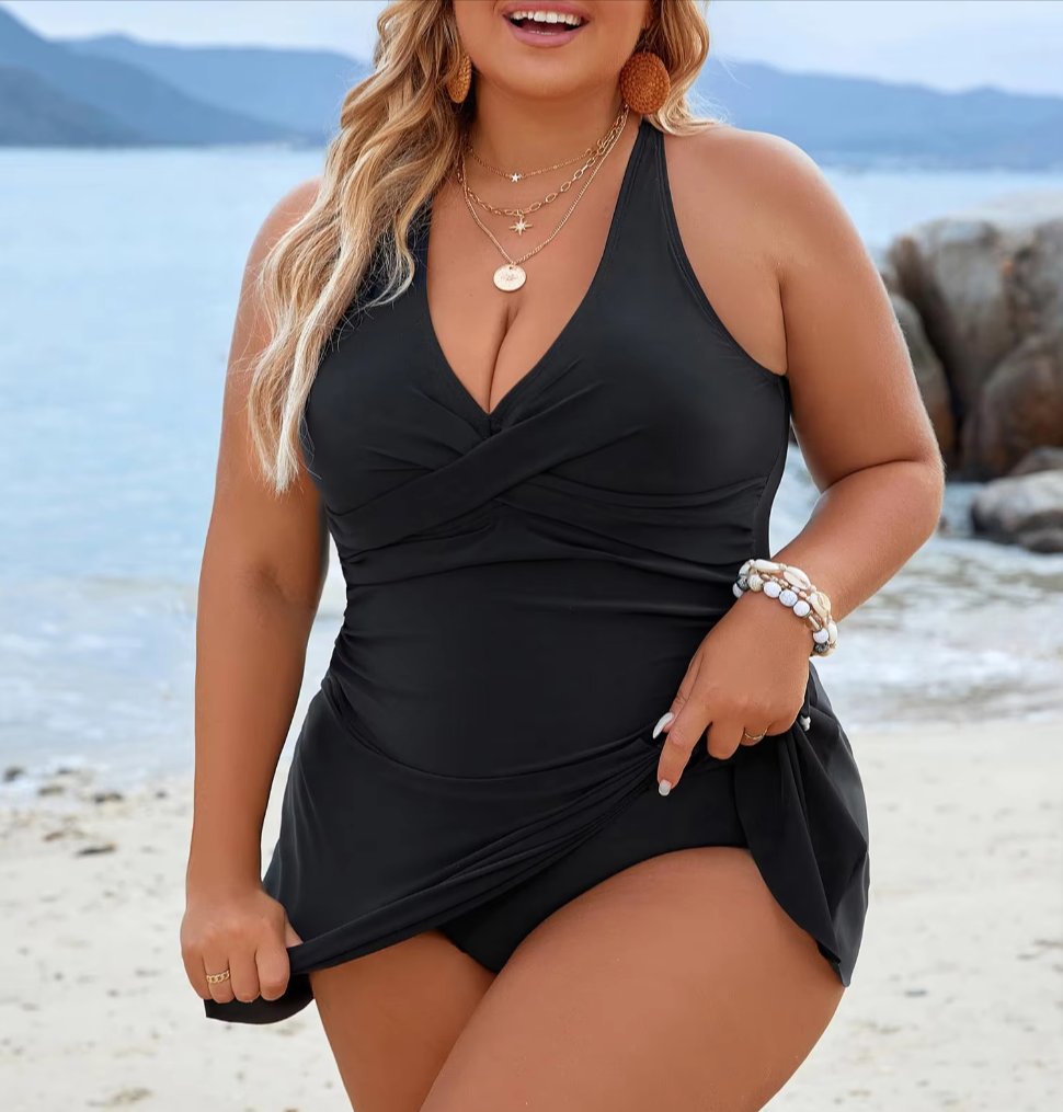 Sleek & Chic: Push-Up Slimming Swimsuit Dress