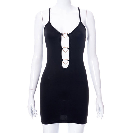Women's Spring Summer Solid Color Halter Dress