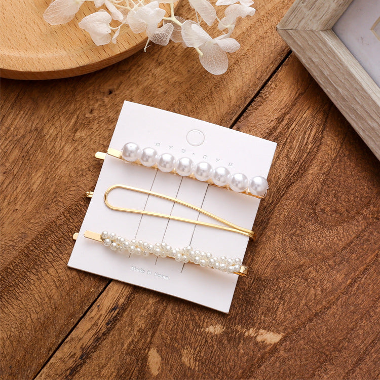 Creative Fashion Pearl Hair Clip Set for Women