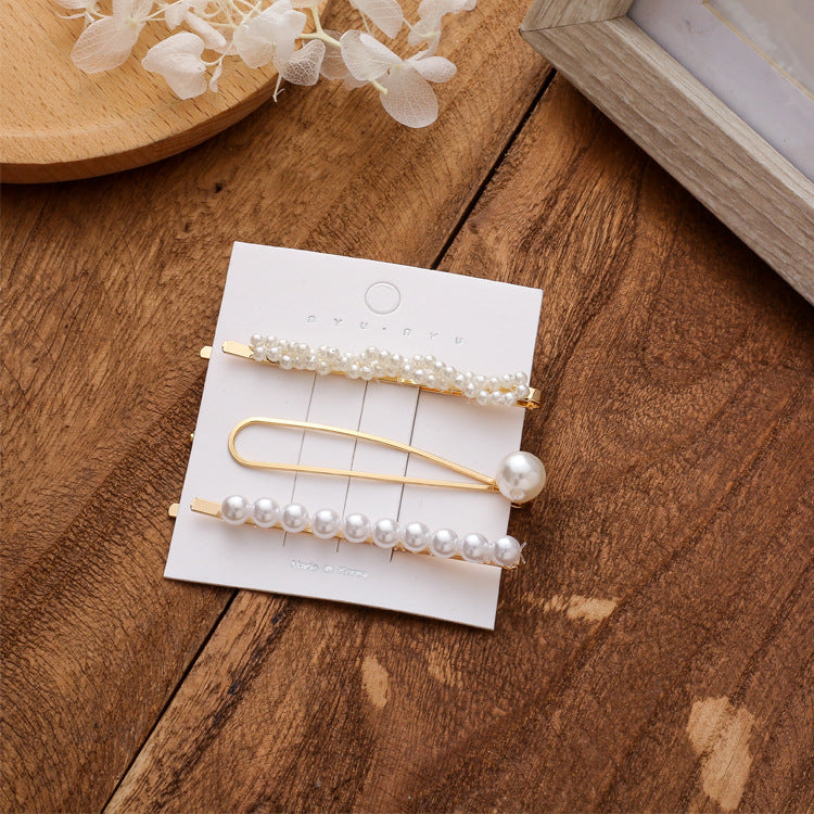 Creative Fashion Pearl Hair Clip Set for Women