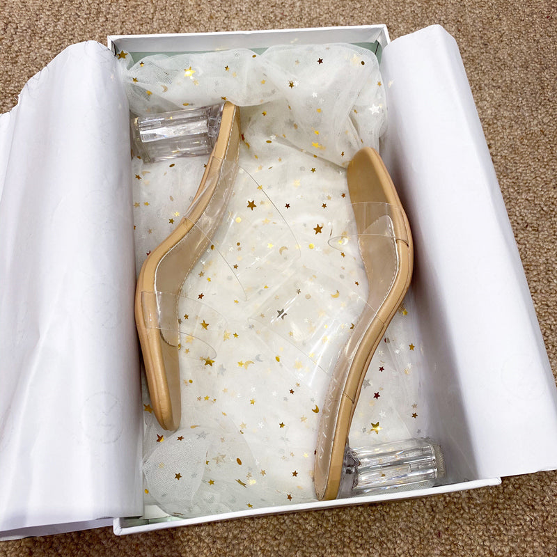 High-Heeled Crystal Sandals and Slippers for Summer