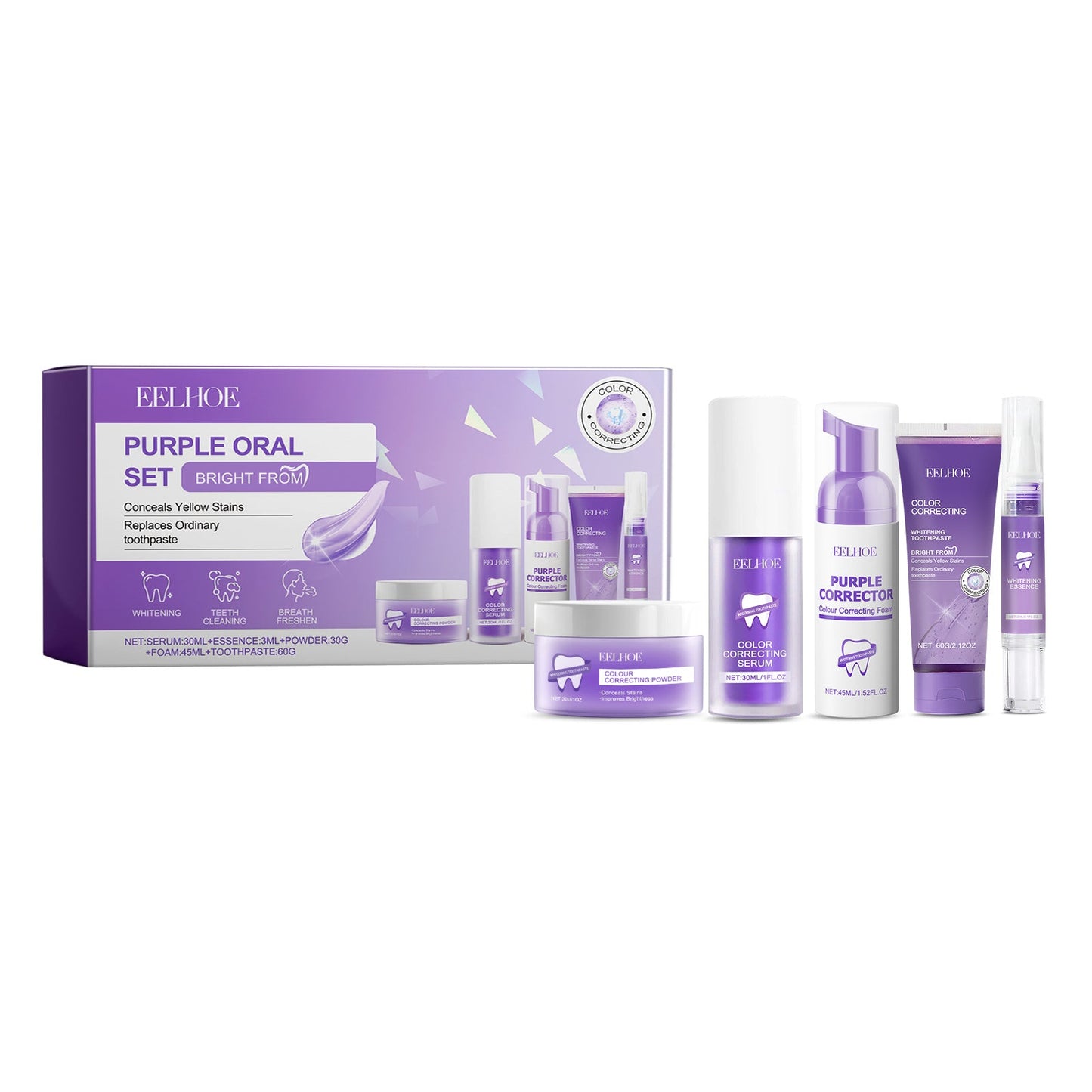 Eelhoe Purple Toned Teeth Set